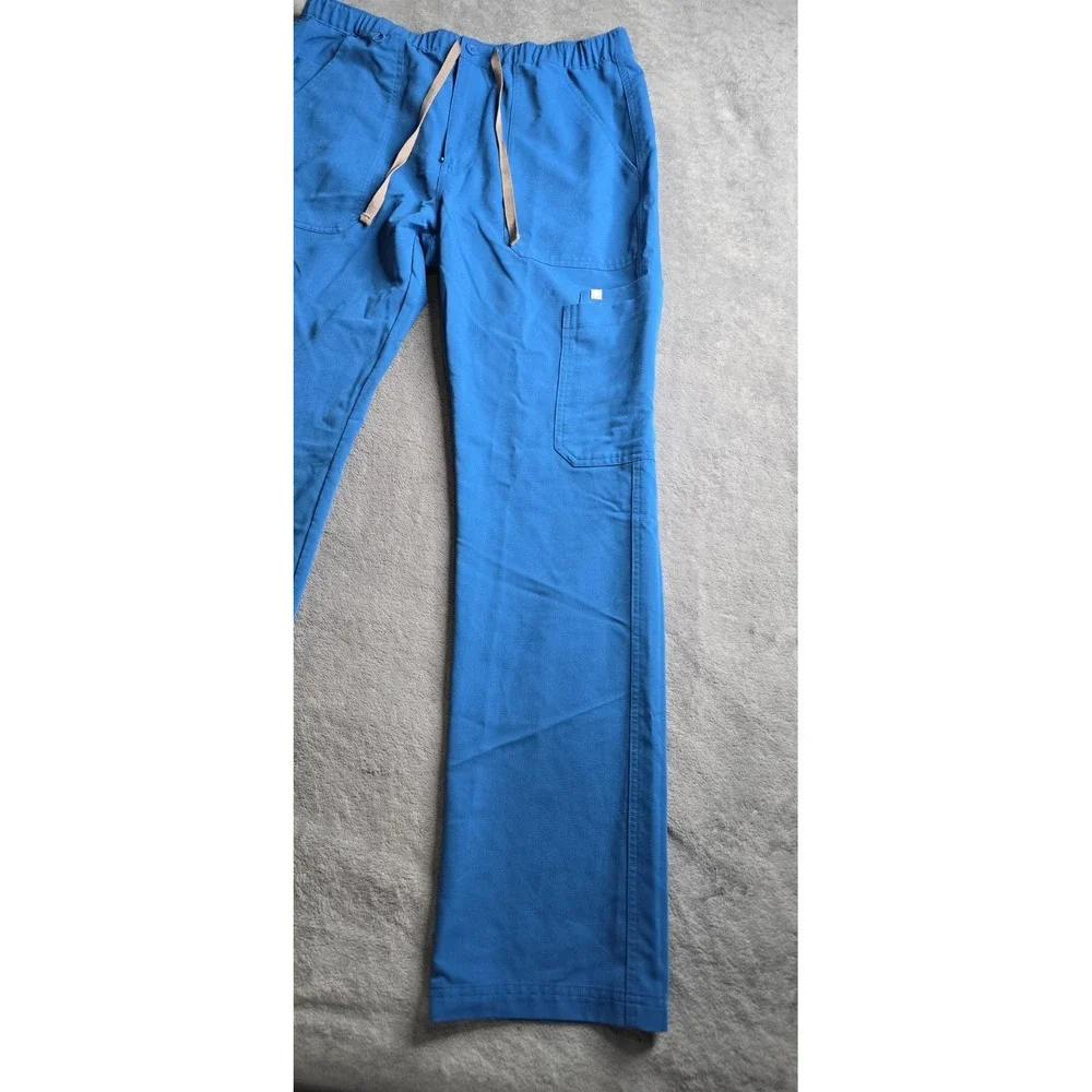 FIGS Cairo Cargo Scrub Pants Mens Large Blue PO# 1652 Technical Collection 32